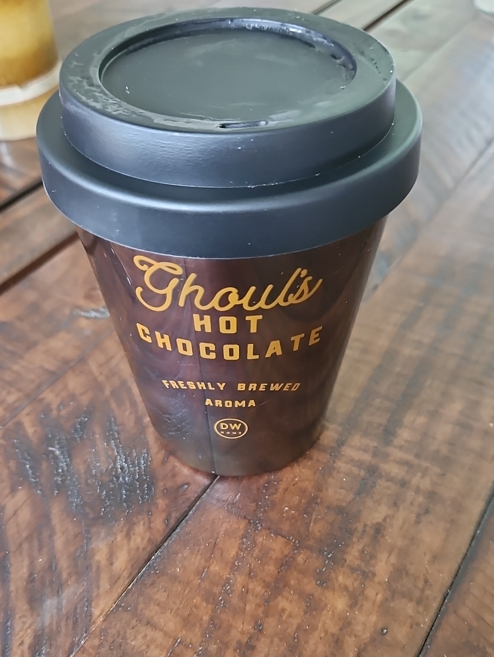DW Home Ghoul's Hot Chocolate' Decorative Travel Mug Candle